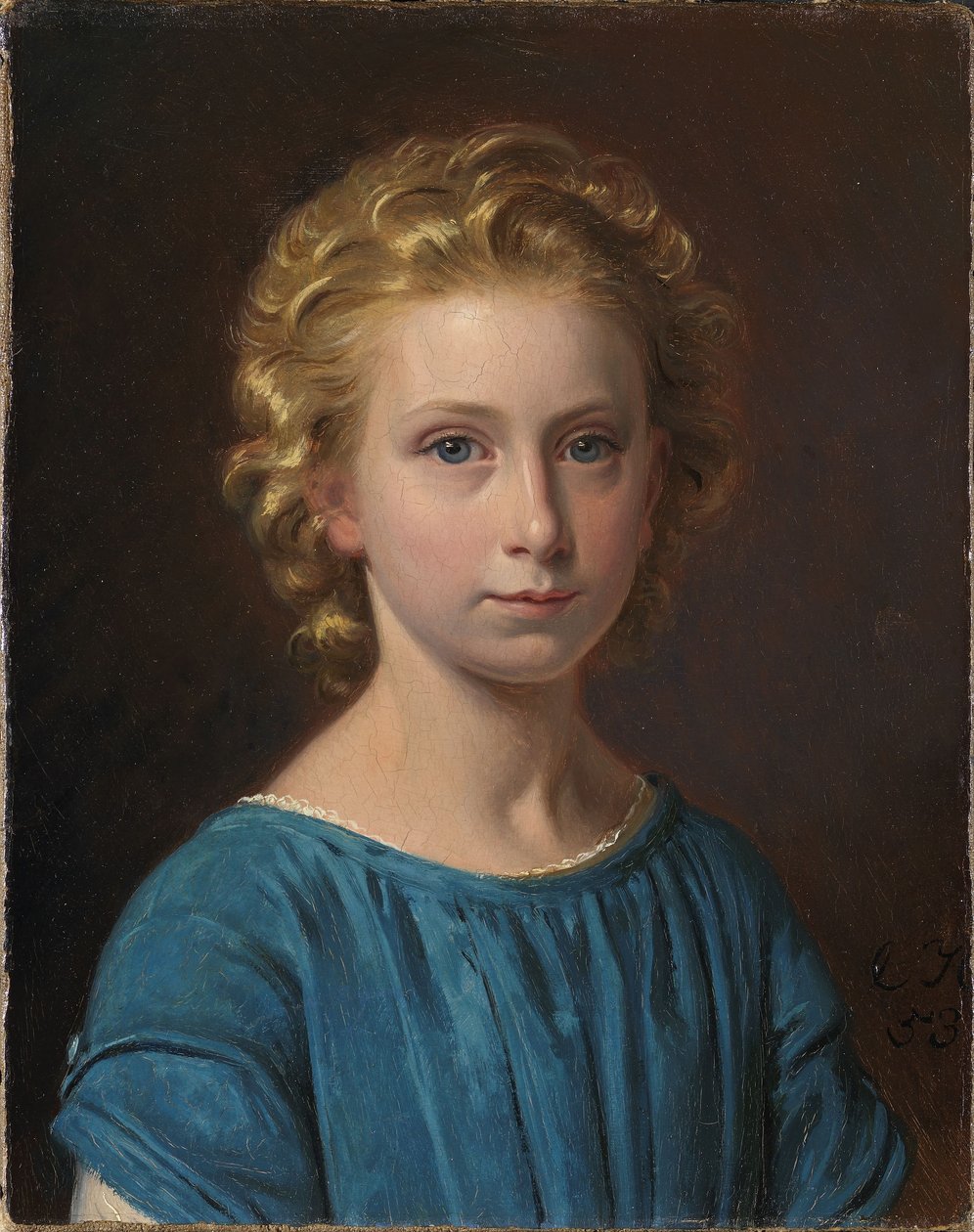 Margrethe Vullum em criança (nascida Lehmann) de Constantin Hansen