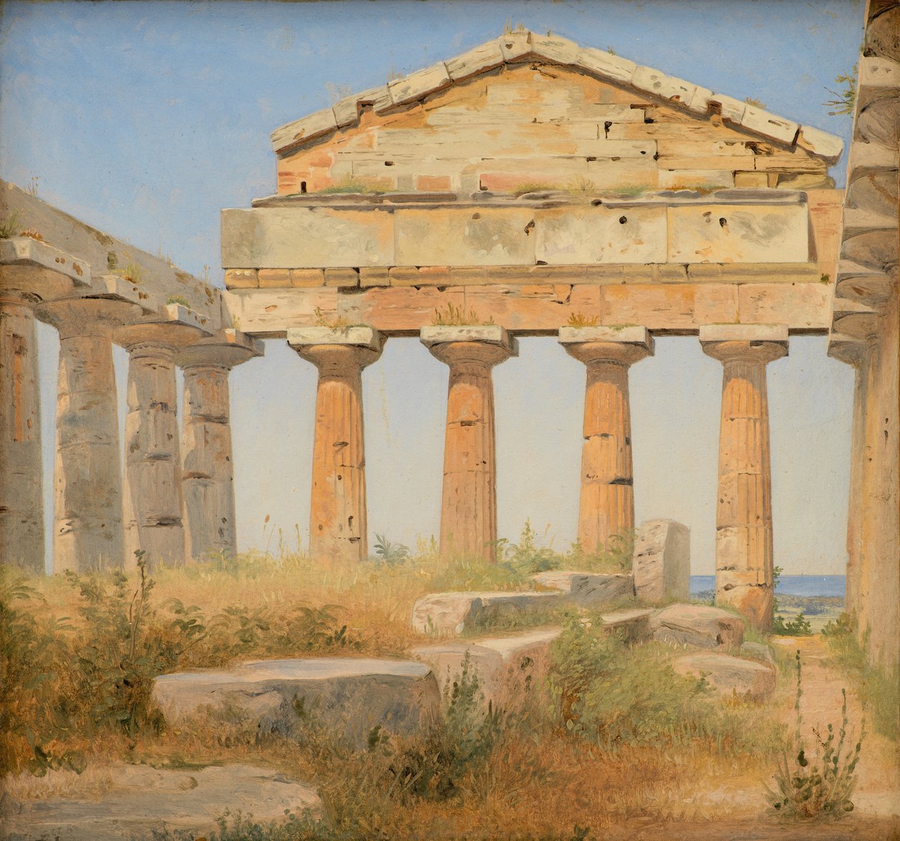 O Templo de Atena em Paestum de Constantin Hansen
