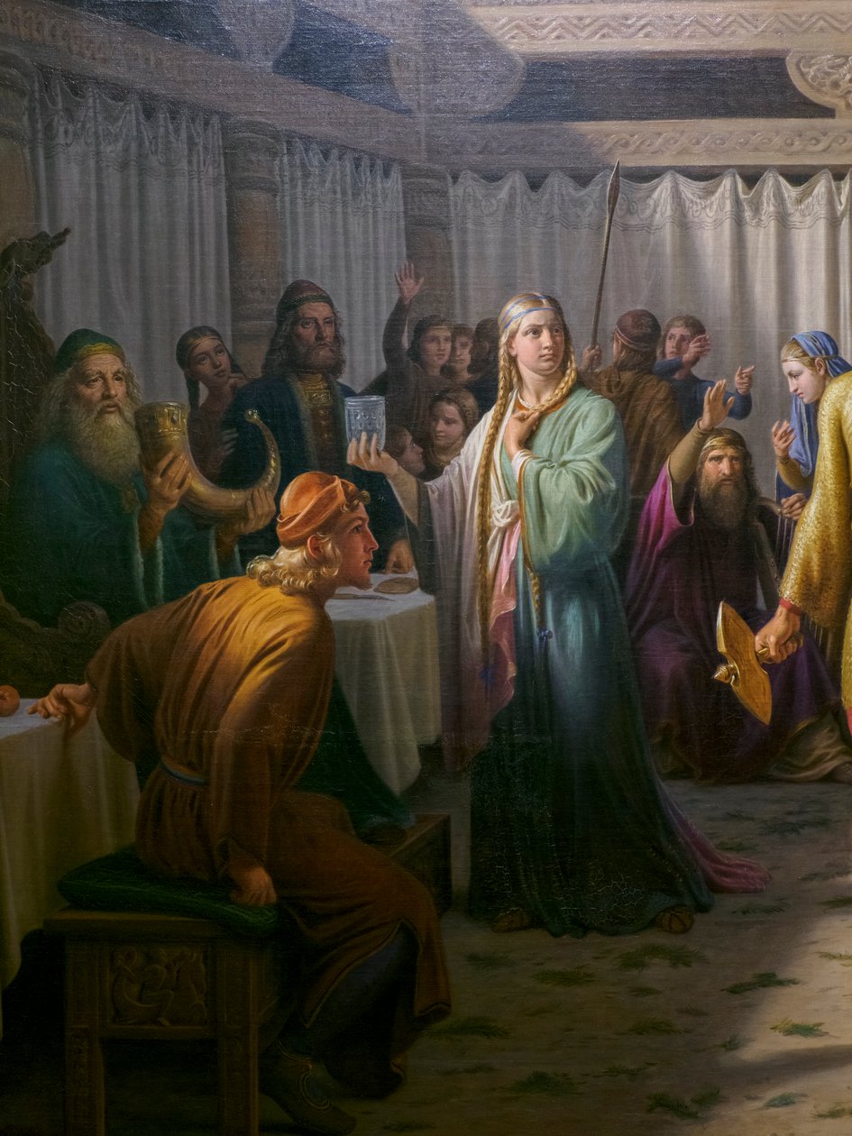 Festa de Ægir, pormenor de Constantin Hansen