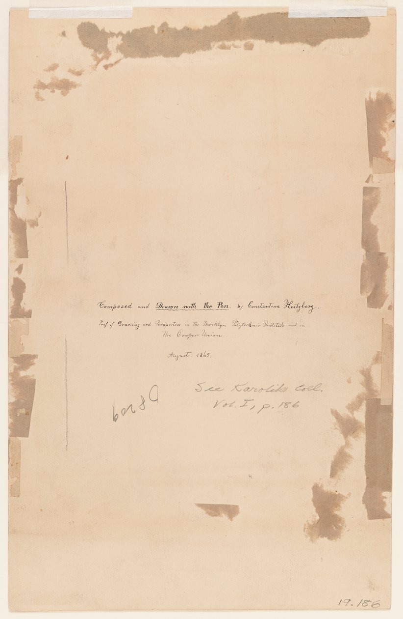 Inscrição de artistas, 1865 (verso de 375815) de Constantine Hertzberg