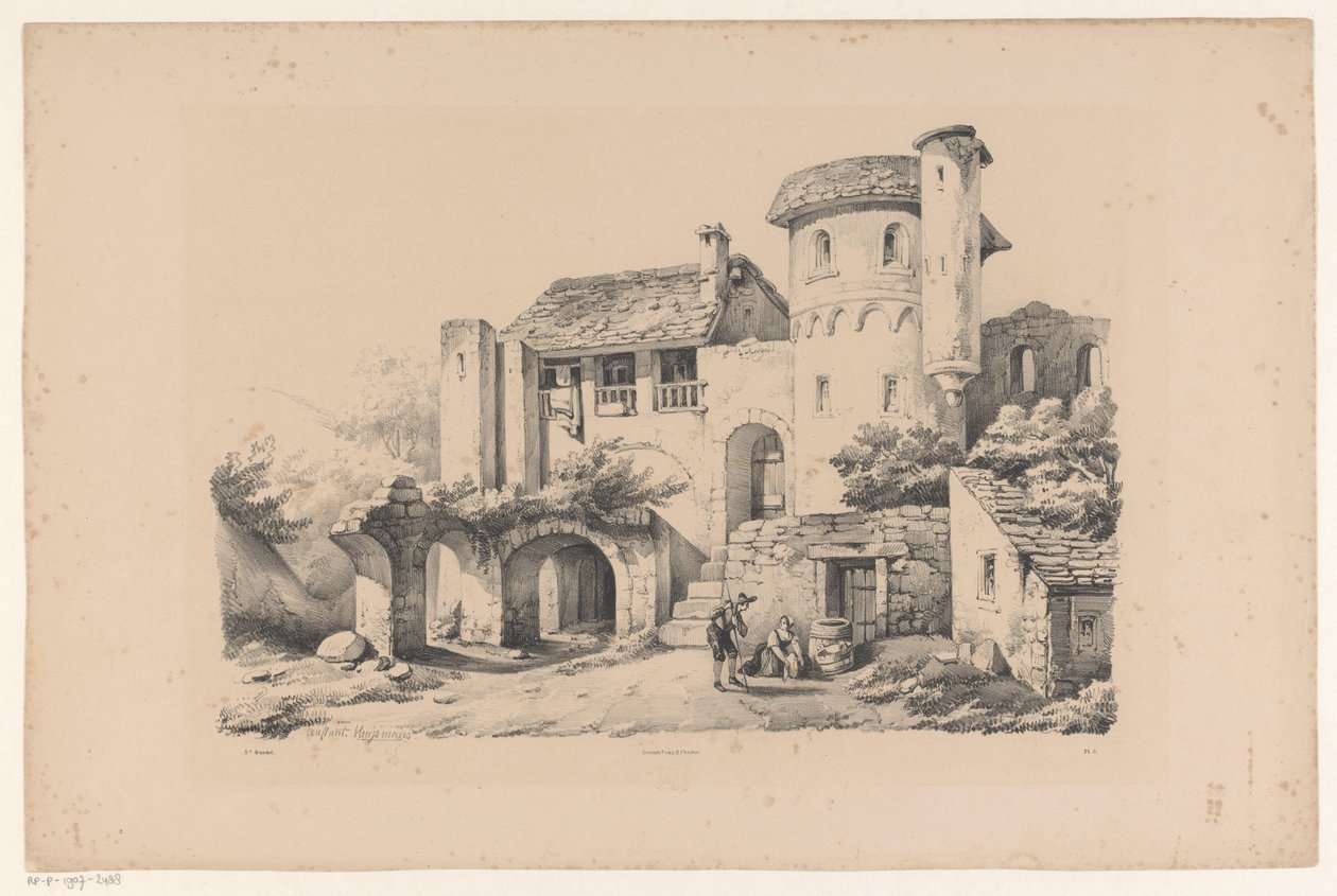 Ruína habitada A Paisagem (título da série) de Constantinus Cornelis Huysmans