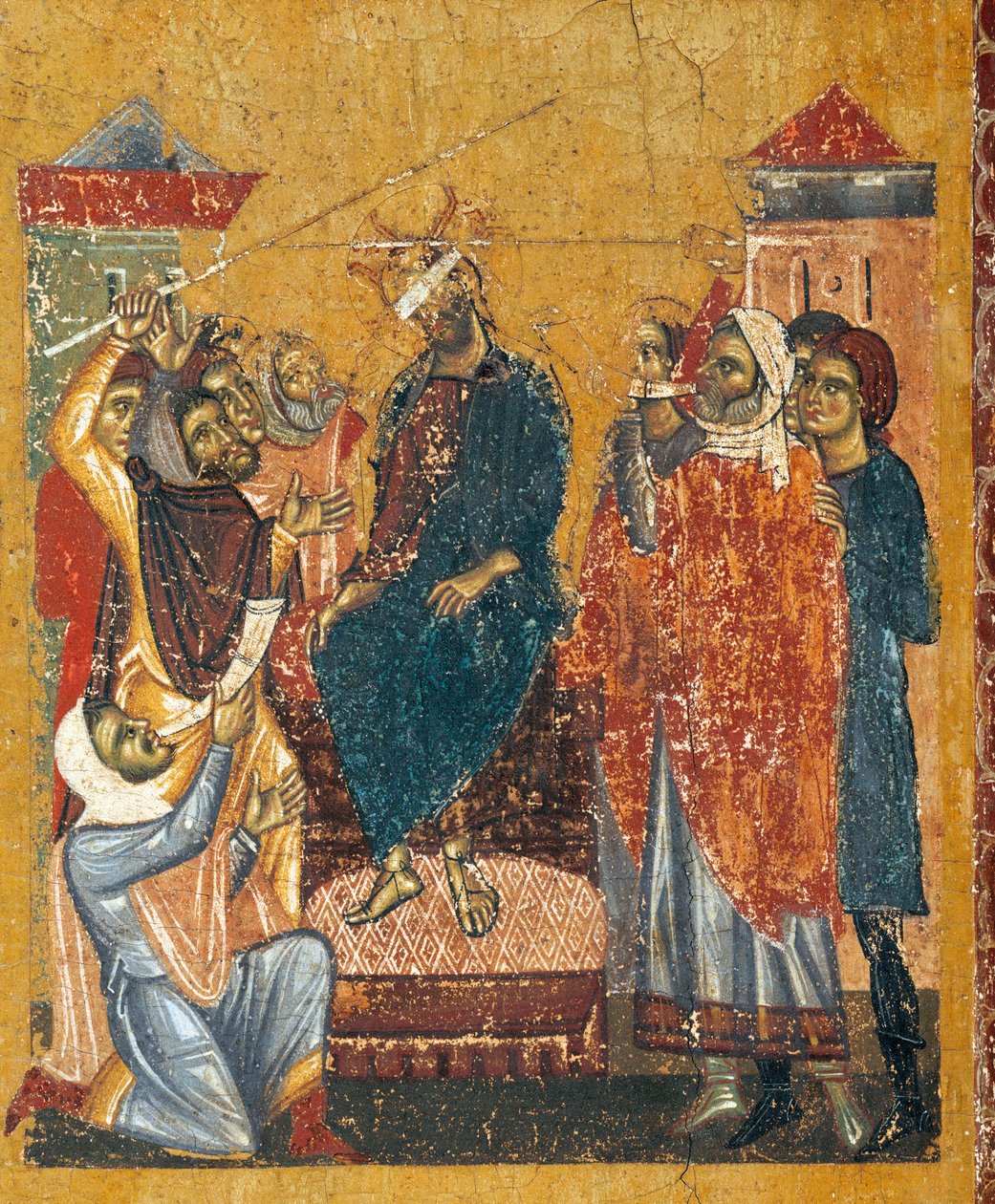 Crucifixo de Coppo di Marcovaldo (ca. 1220-após 1276), detalhe de Coppo di Marcovaldo