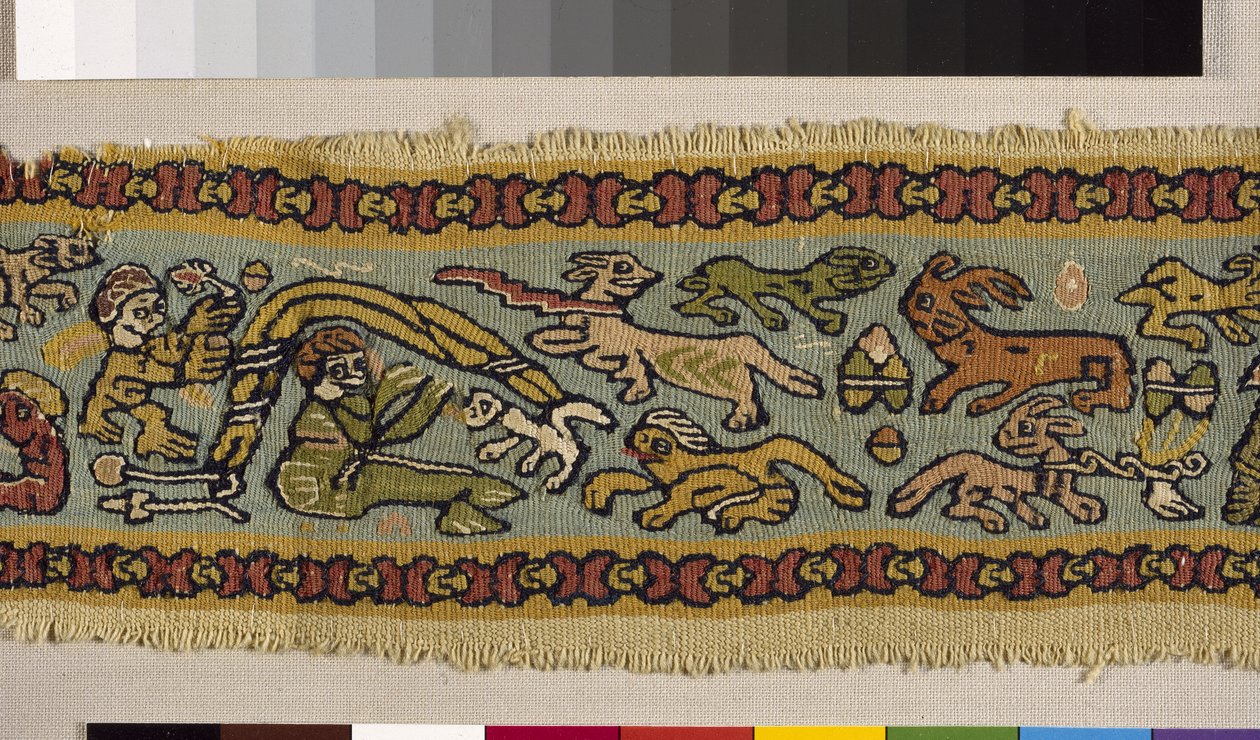 Têxtil policromada, do século XII ao XII (tapeçaria) (ver também 114253) de Coptic