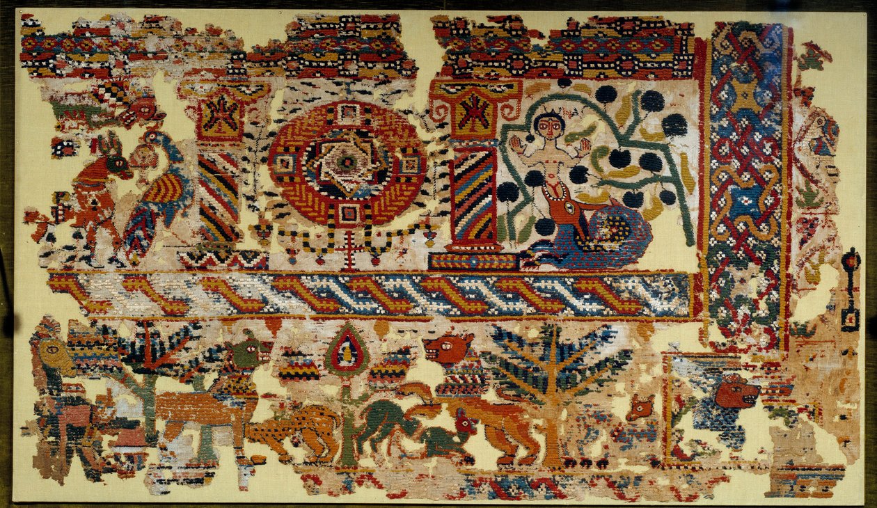 A Arte Copta: cortina o triunfo da cruz. Dim: 1,20 x 2,10m. Paris, Musee Du Louvre de Coptic Coptic