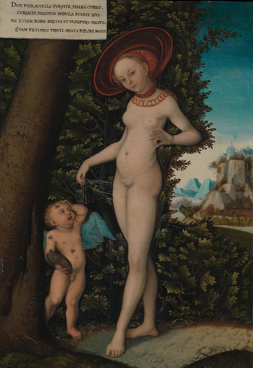 Vênus com Cupido, o Ladrão de Mel, ca. 1580-1620. de Copy after Lucas Cranach the Elder