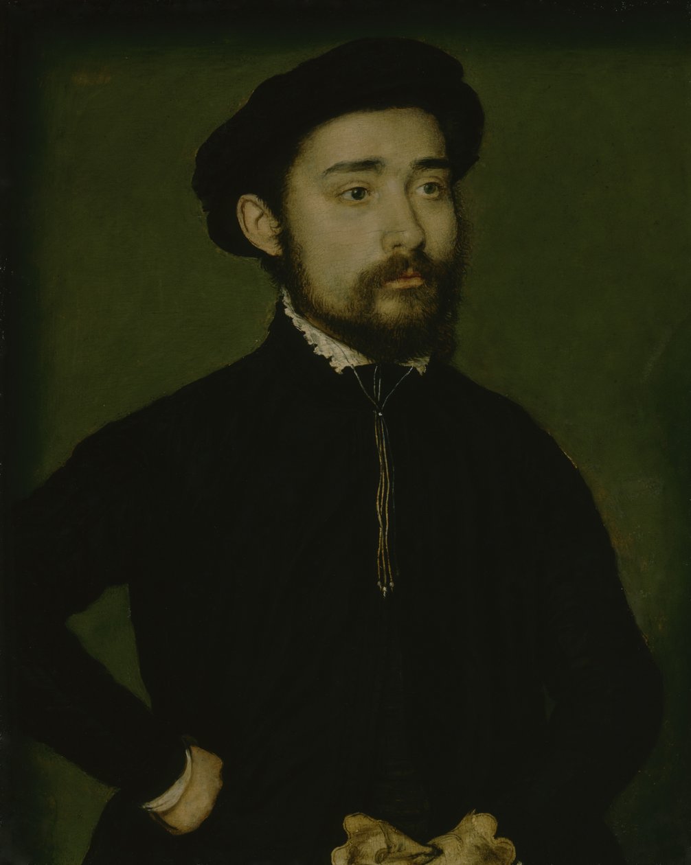 Retrato de um homem com uma luva (óleo sobre madeira) de Corneille de Lyon