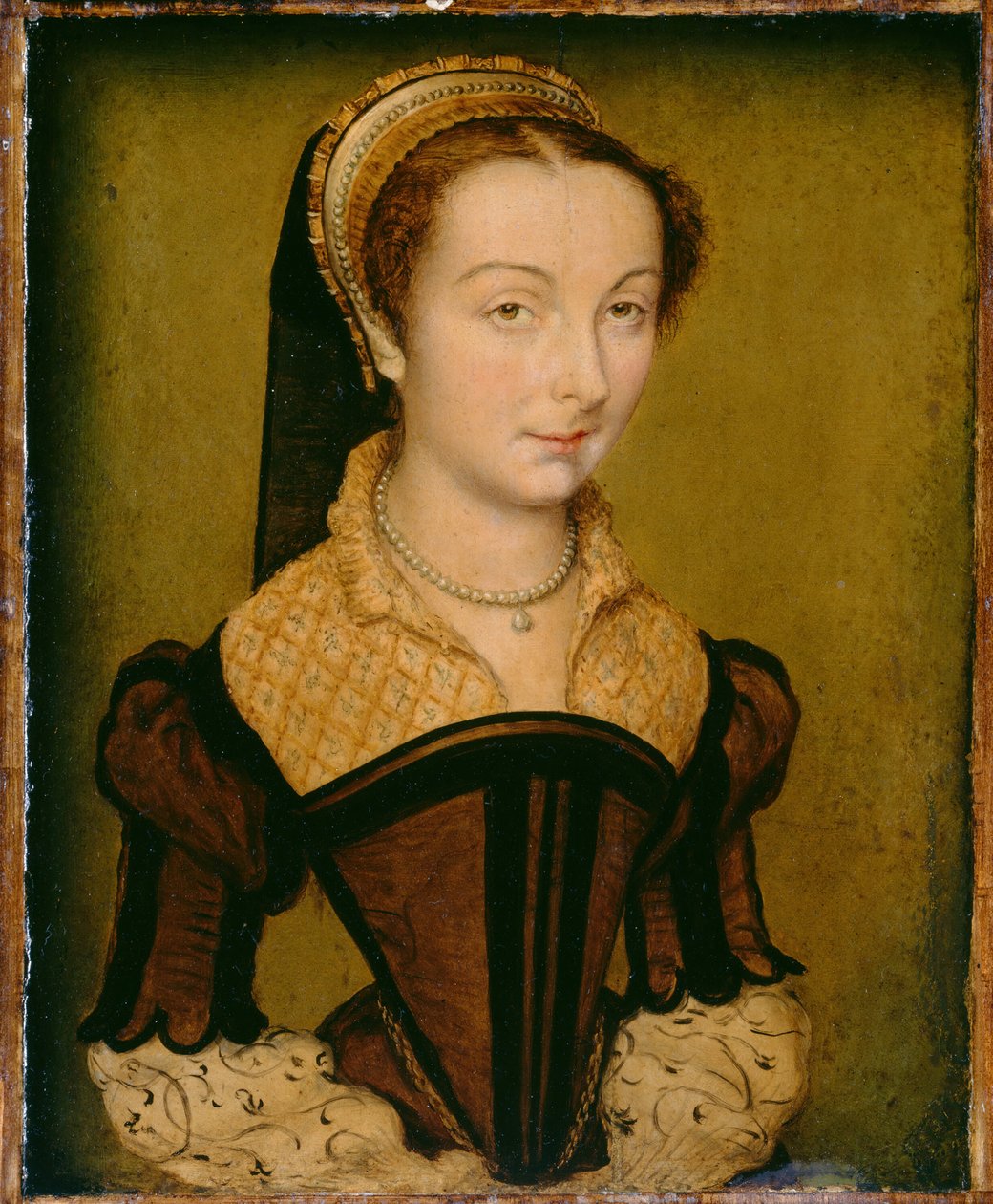 Retrato de Louise de Halluin, senhora de Cipierre, c. 1555. de Corneille de Lyon
