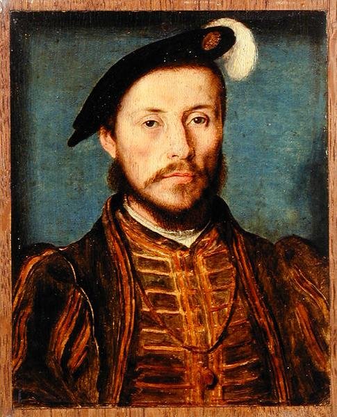 Retrato de um Homem de Pena (óleo sobre painel) de Corneille de Lyon