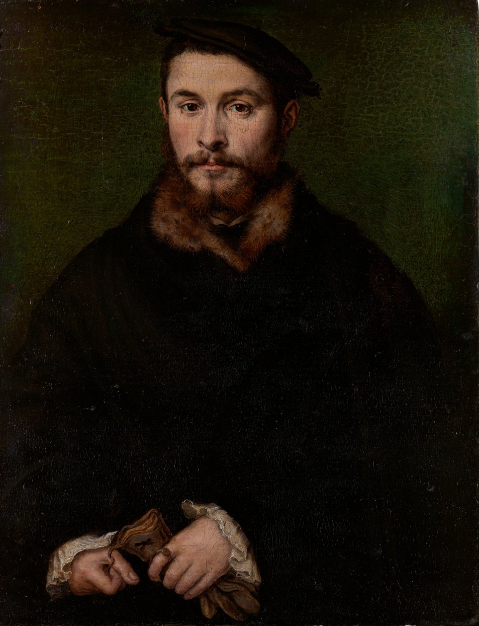 Retrato de um homem com luvas, ca. 1535 de Corneille de Lyon