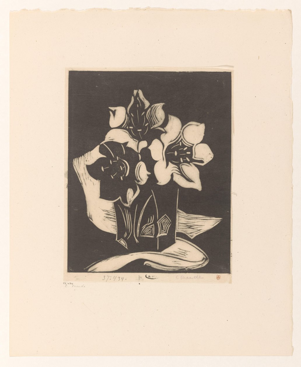 vaso com flores de Cornelia Vreede (signed by artist)