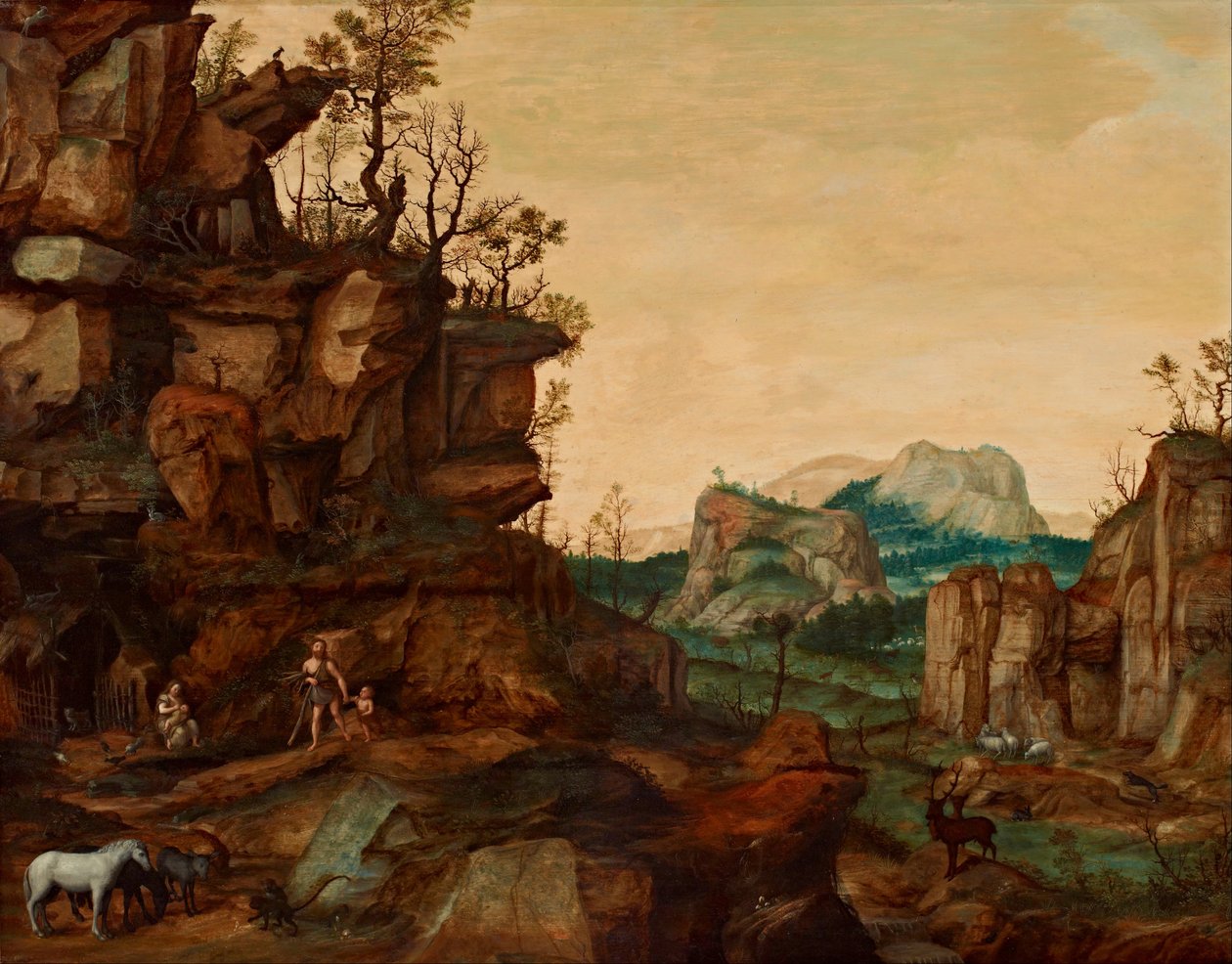 Paisagem com Adão e Eva de Cornelis van Dalem