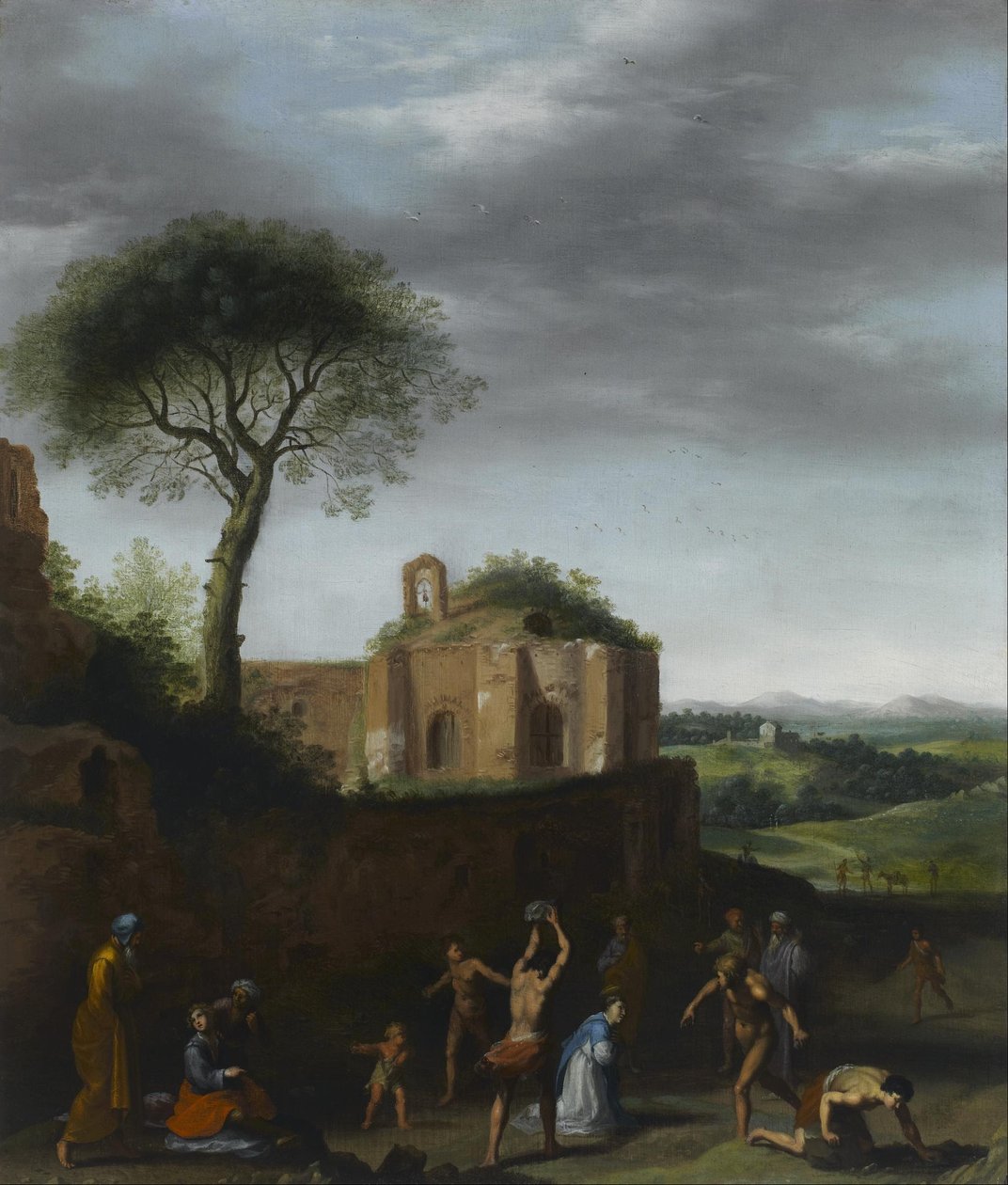 O martírio de Santo Estêvão de Cornelis van Poelenburch