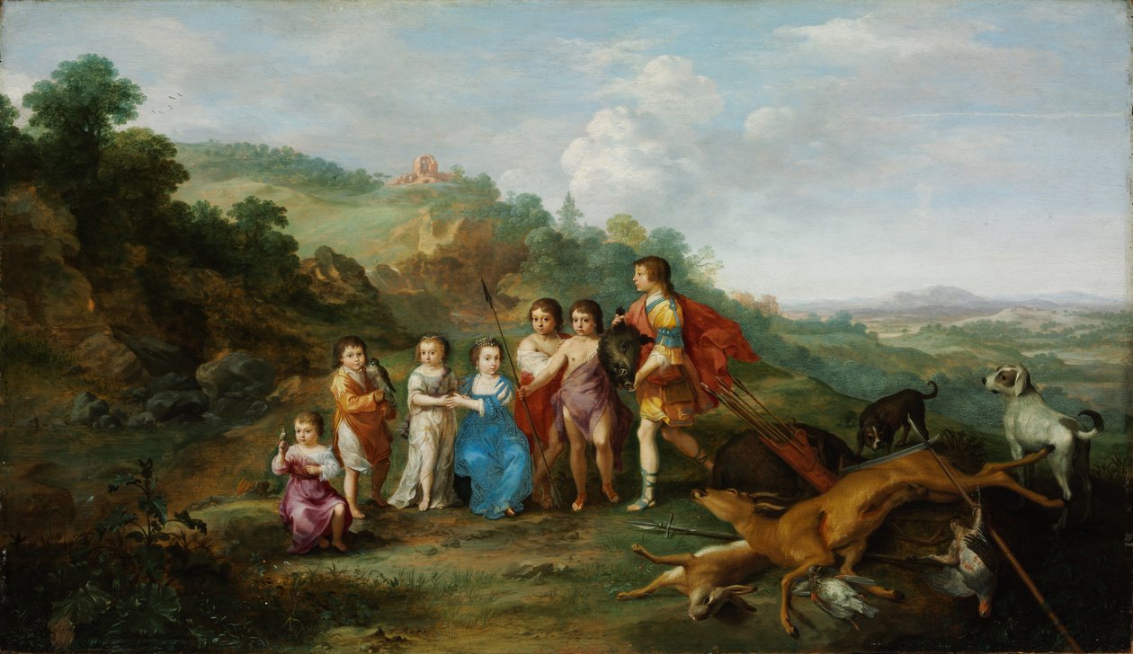 Os Sete Filhos do Winterking de Cornelis van Poelenburch