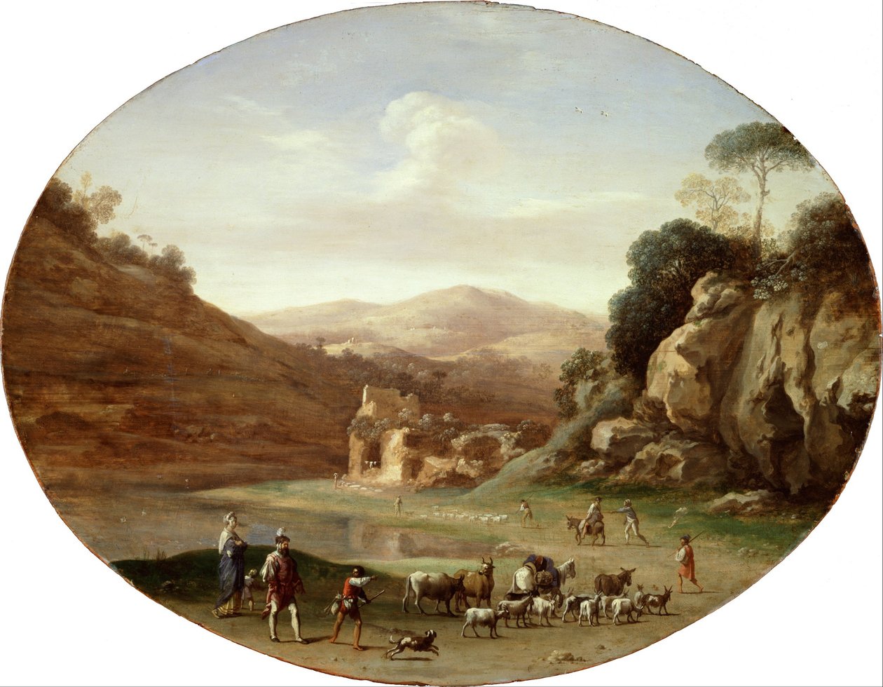 Vale com Ruínas e Figuras de Cornelis van Poelenburch