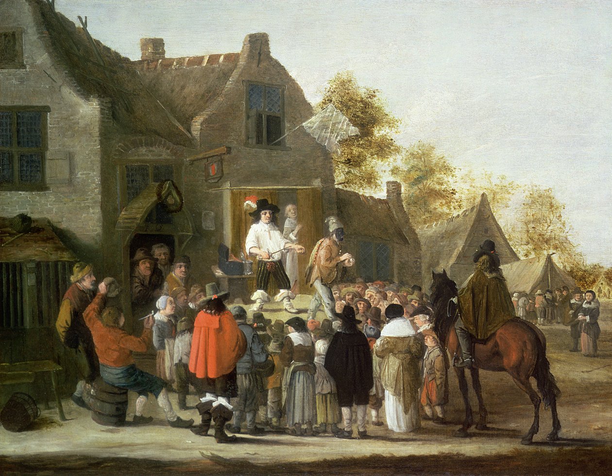 Atores em uma feira de aldeia de Cornelis Beelt