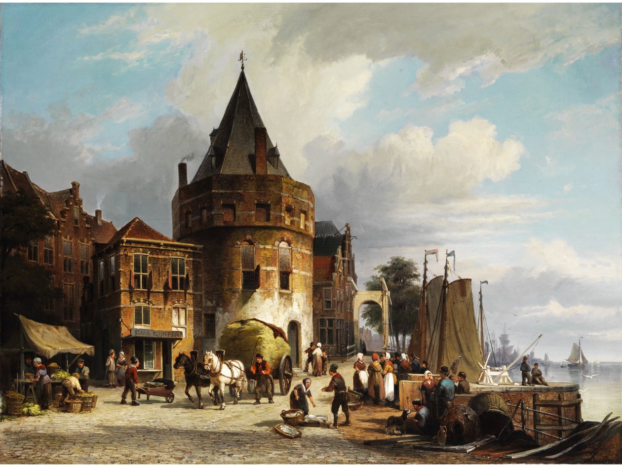 A torre gritando em Amesterdão de Cornelis Christiaan Dommersen