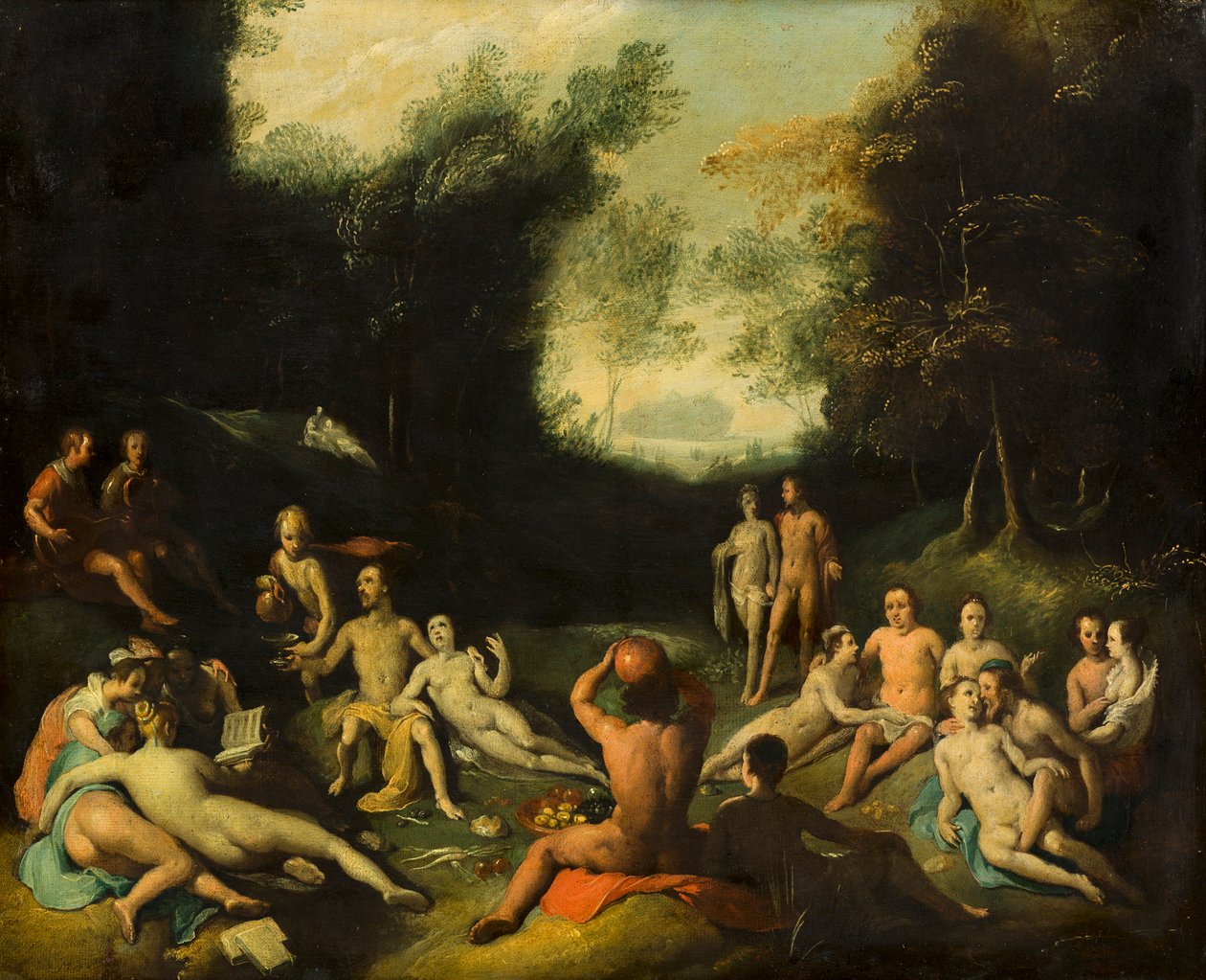 A depravação da humanidade antes do dilúvio de Cornelis Cornelisz. van Haarlem