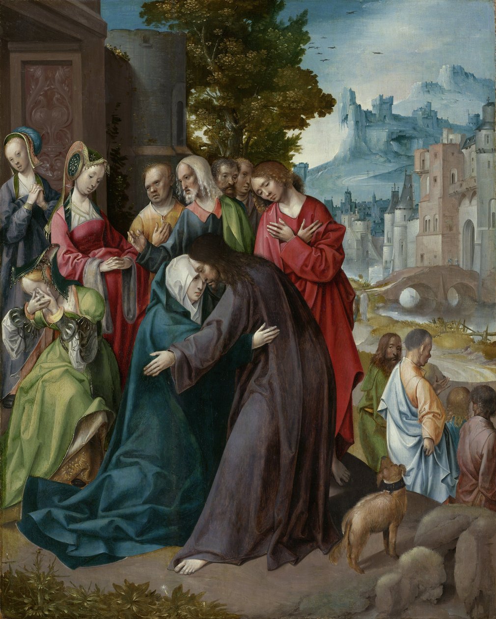 Cristo tomando licença de sua mãe, c.1515-20 de Cornelis Engebrechtsz