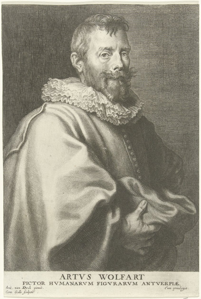 Retrato do pintor Artus Wolffort de Cornelis Galle the Elder