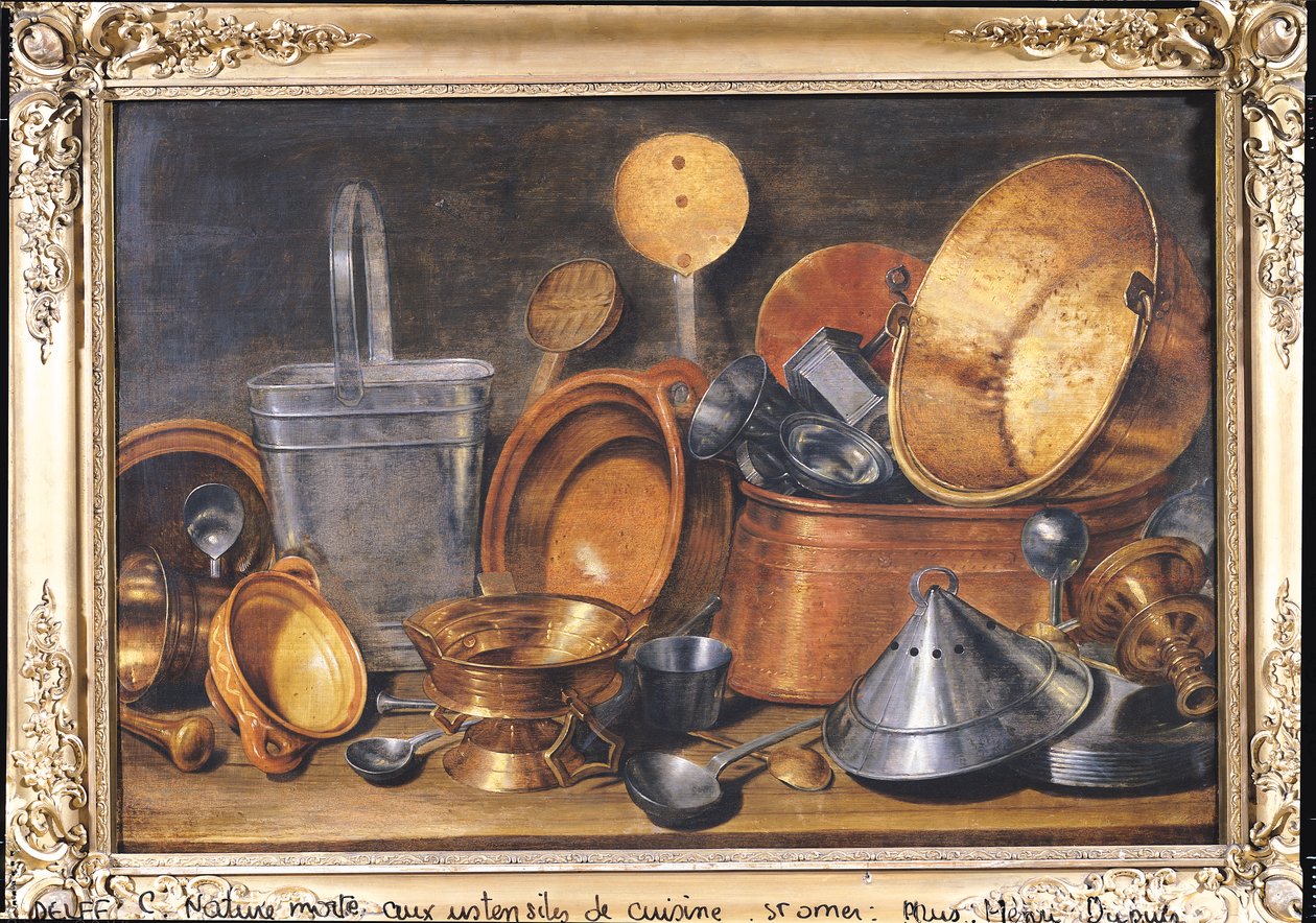 Ainda vida com utensílios de cozinha de Cornelis Jacobsz