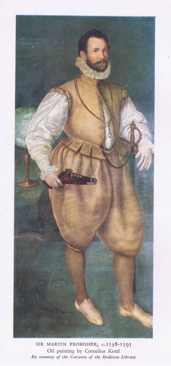 Sir Martin Frobisher (1538-1595), da British Adventure, publicado por Collins, 1947 de Cornelis Ketel