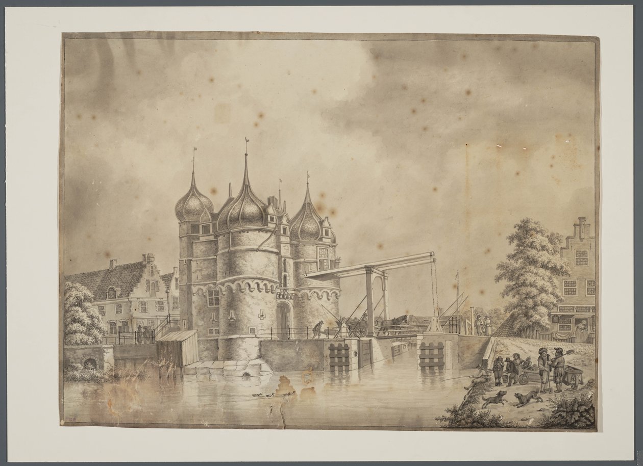 Old Oosterpoort em Hoorn (Holanda do Norte) de Cornelis Pronk and Jan Frederik Gardner