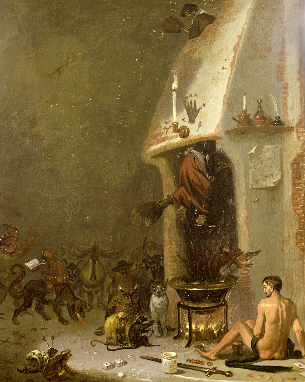 Taverna de uma bruxa de Cornelis Saftleven