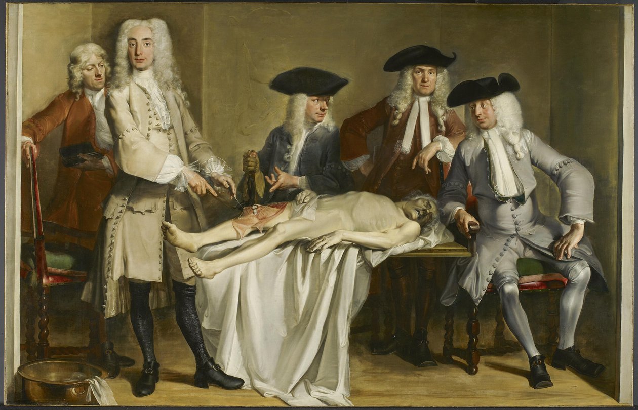 Aula de anatomia do Dr. Willem Röell de Cornelis Troost