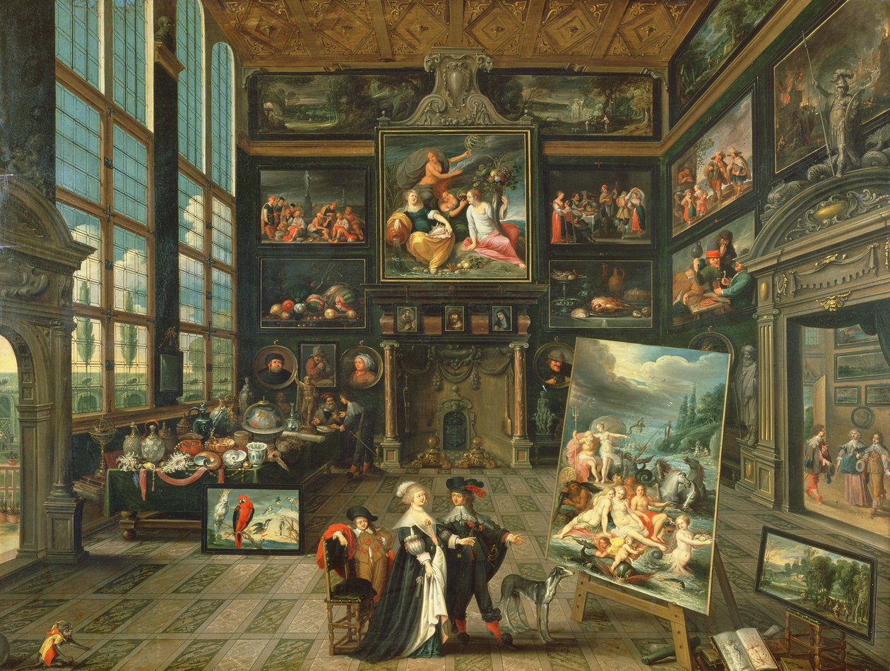 Interior de uma galeria, 1637 de Cornelis de Baellieur