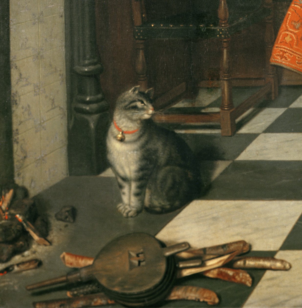 Os jogadores de xadrez, c.1670 (detalhe de 17227) de Cornelis de Man