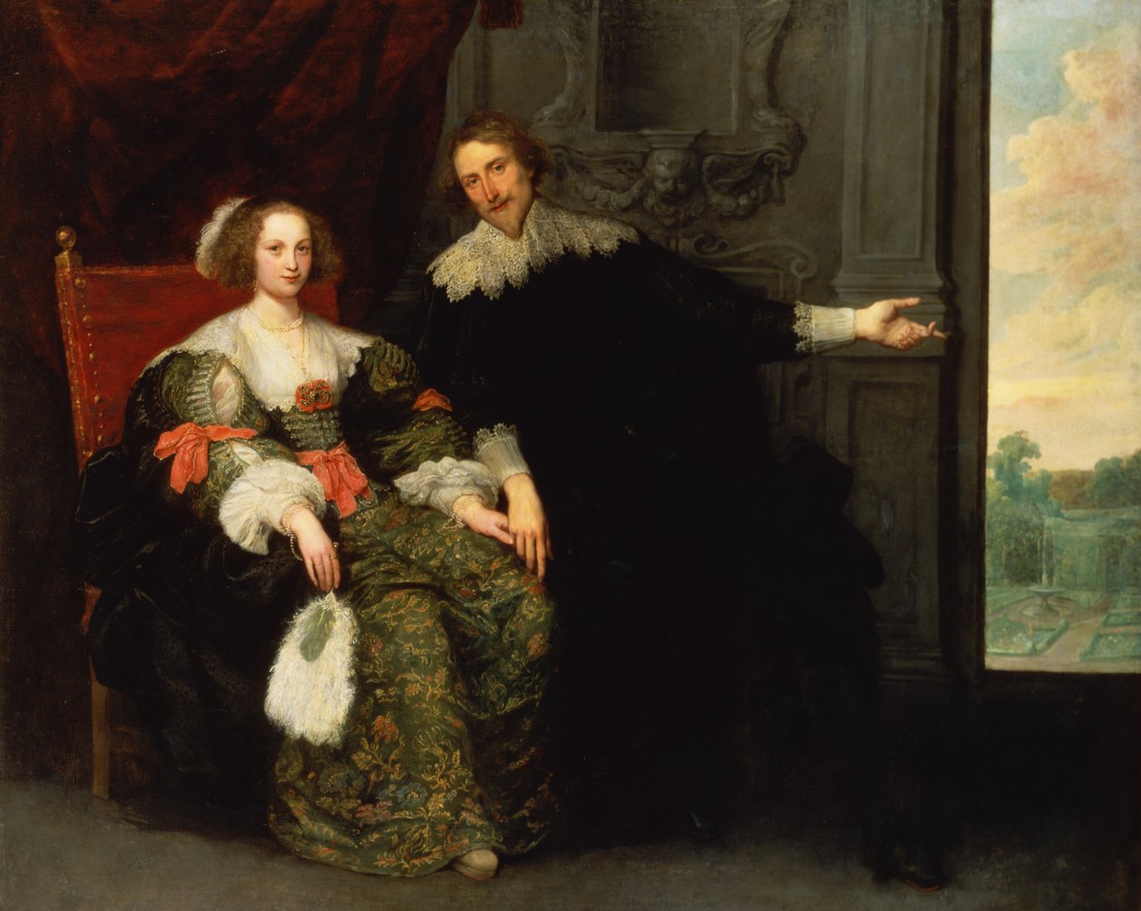Retrato, de, um, homem, e, seu, esposa de Cornelis de Vos