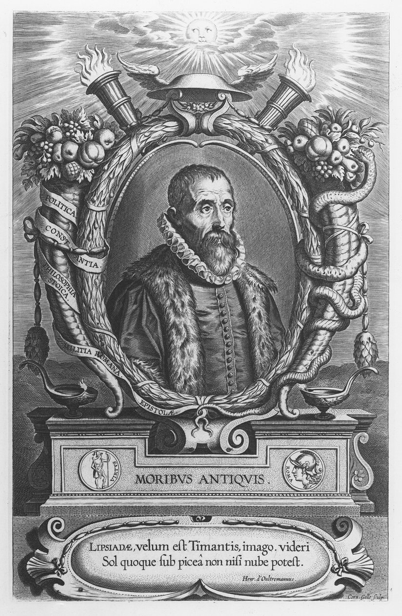 Retrato do Justus Lipsius de Cornelis Galle the Elder