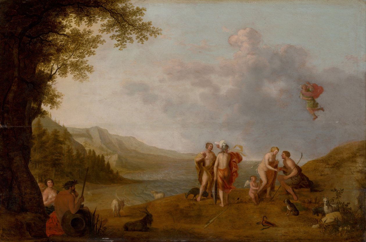 O julgamento de Paris, c. 1650. de Cornelis Adamsz. Willaerts