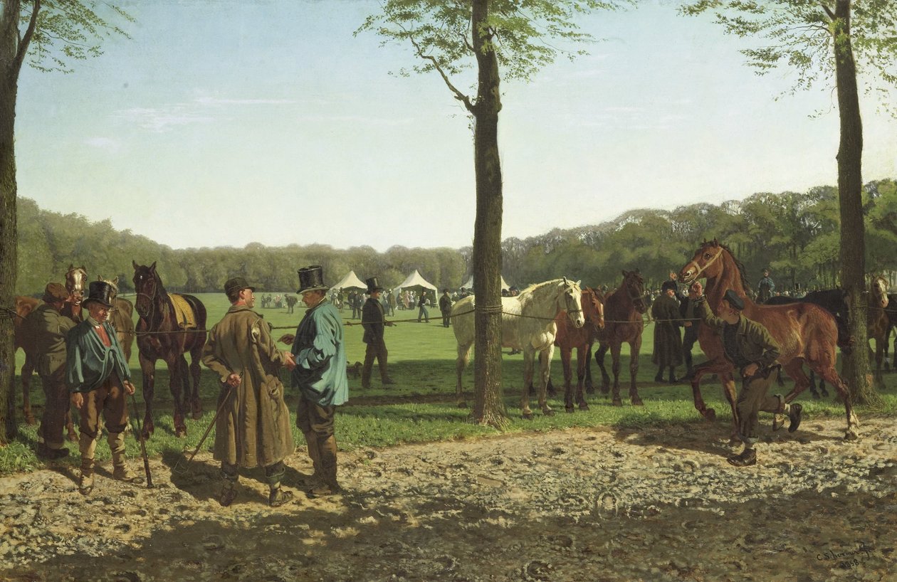 Feira do Cavalo no Maliebaan em Haia de Cornelis Albertus Johannes Schermer
