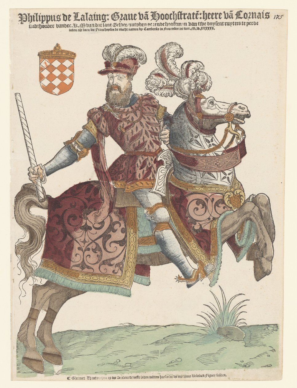 Retrato de Filipe de Lalaing a cavalo de Cornelis Anthonisz. (manner of)