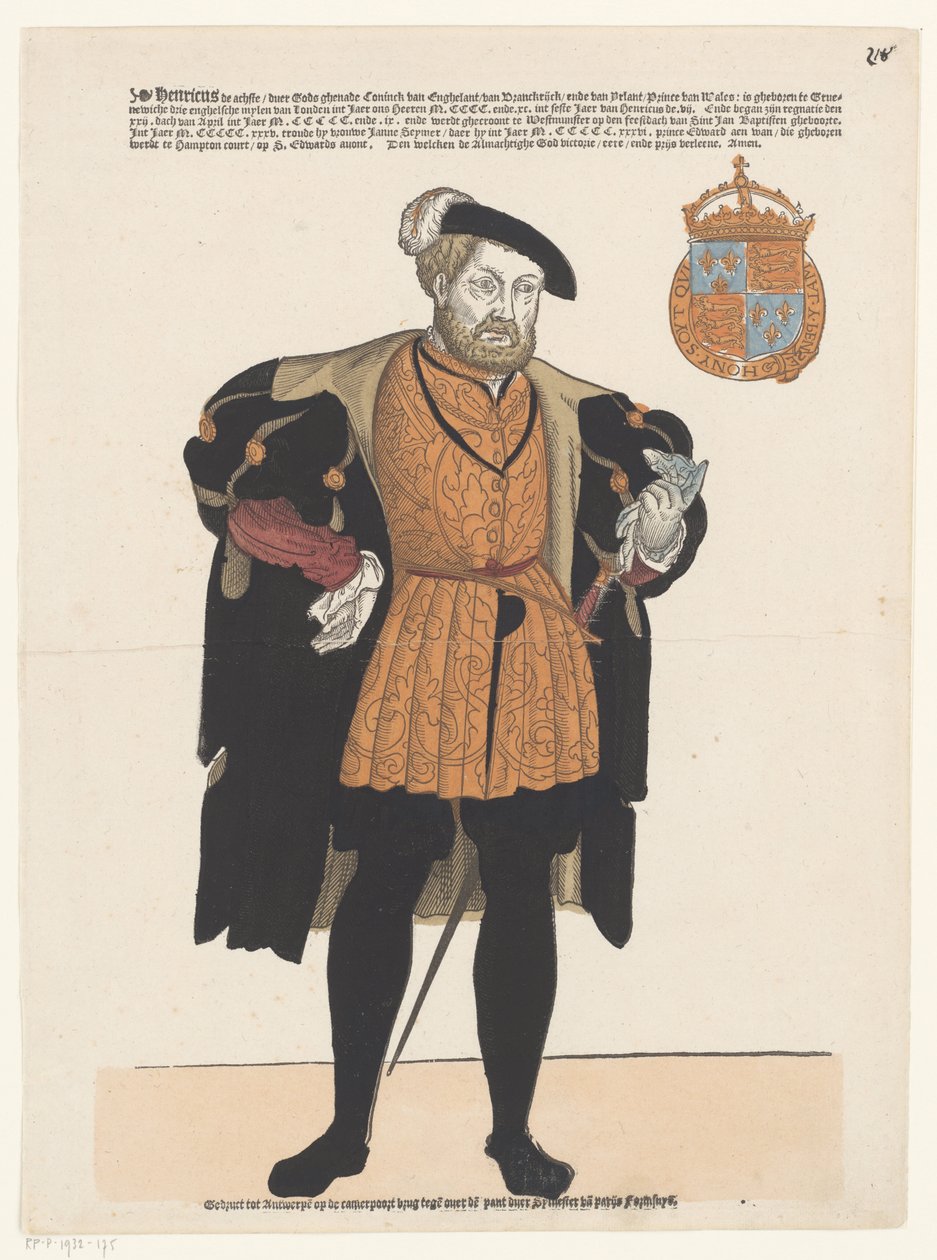 Retrato de Henrique VIII de Inglaterra de Cornelis Anthonisz. (manner of)