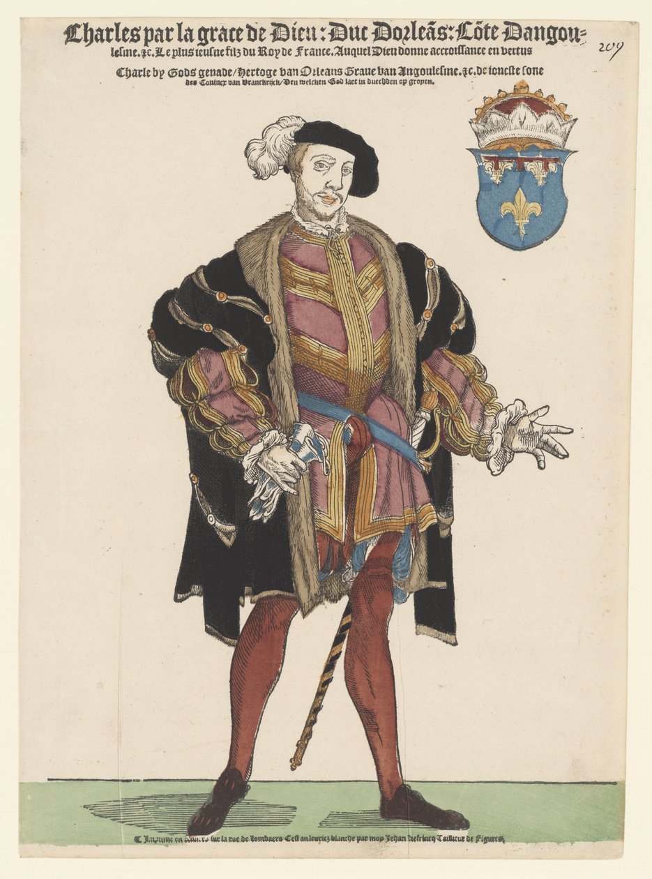 Retrato de Carlos de Orleães de Cornelis Anthonisz. (manner of)