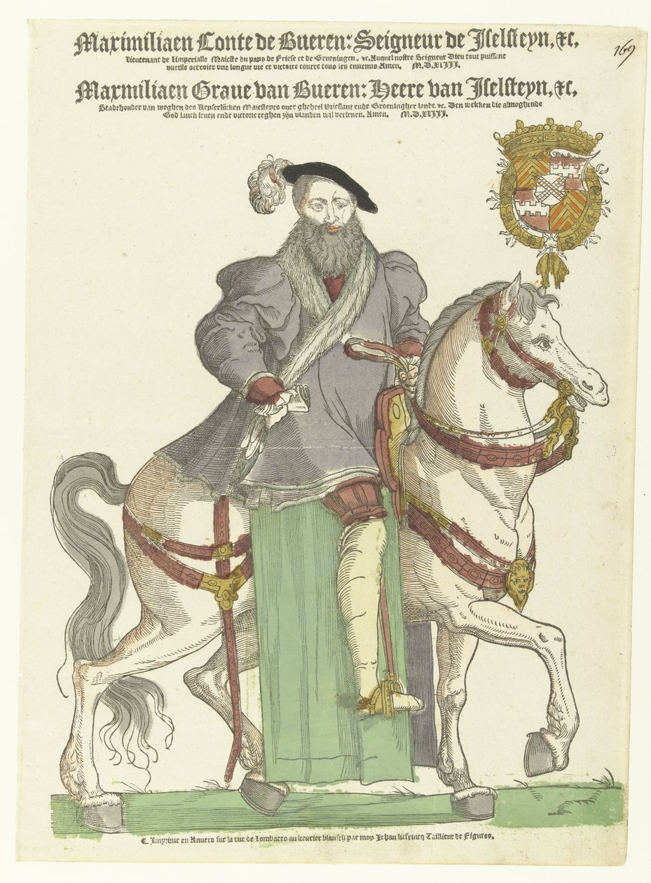 Retrato de Maximilian van Buren a cavalo de Cornelis Anthonisz. (manner of)