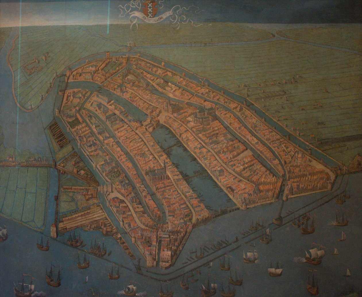 Vista aérea de Amesterdão de Cornelis Anthonisz.