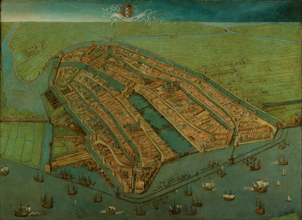 Vista aérea de Amesterdão de Cornelis Anthonisz.
