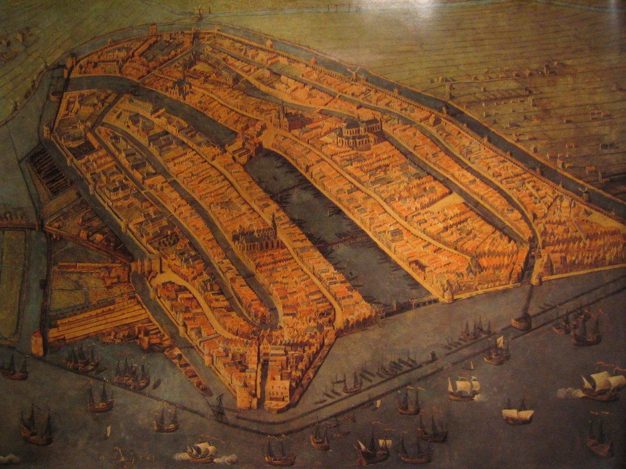 Vista aérea de Amesterdão de Cornelis Anthonisz.