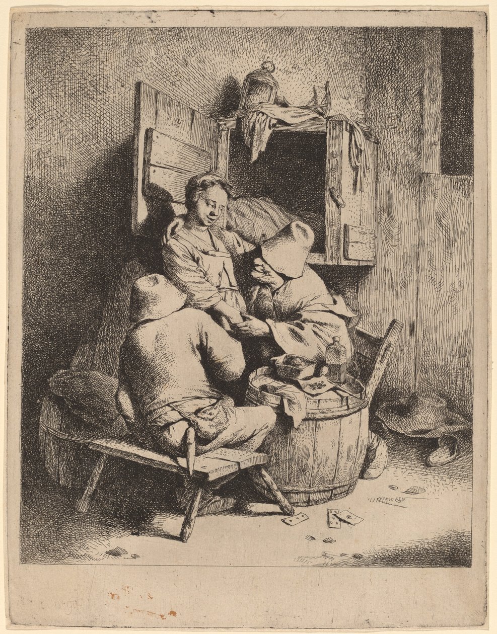 O flerte de um jovem estalajadeiro de Cornelis Pietersz Bega