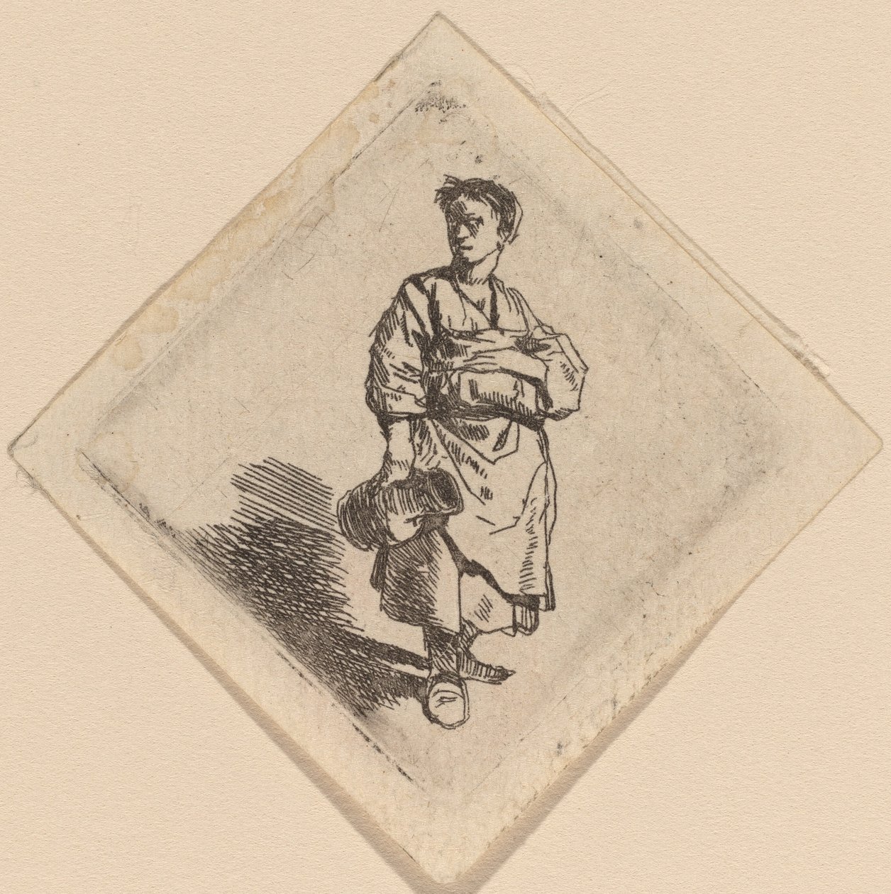 A mulher com o jarro, em pé de Cornelis Pietersz Bega
