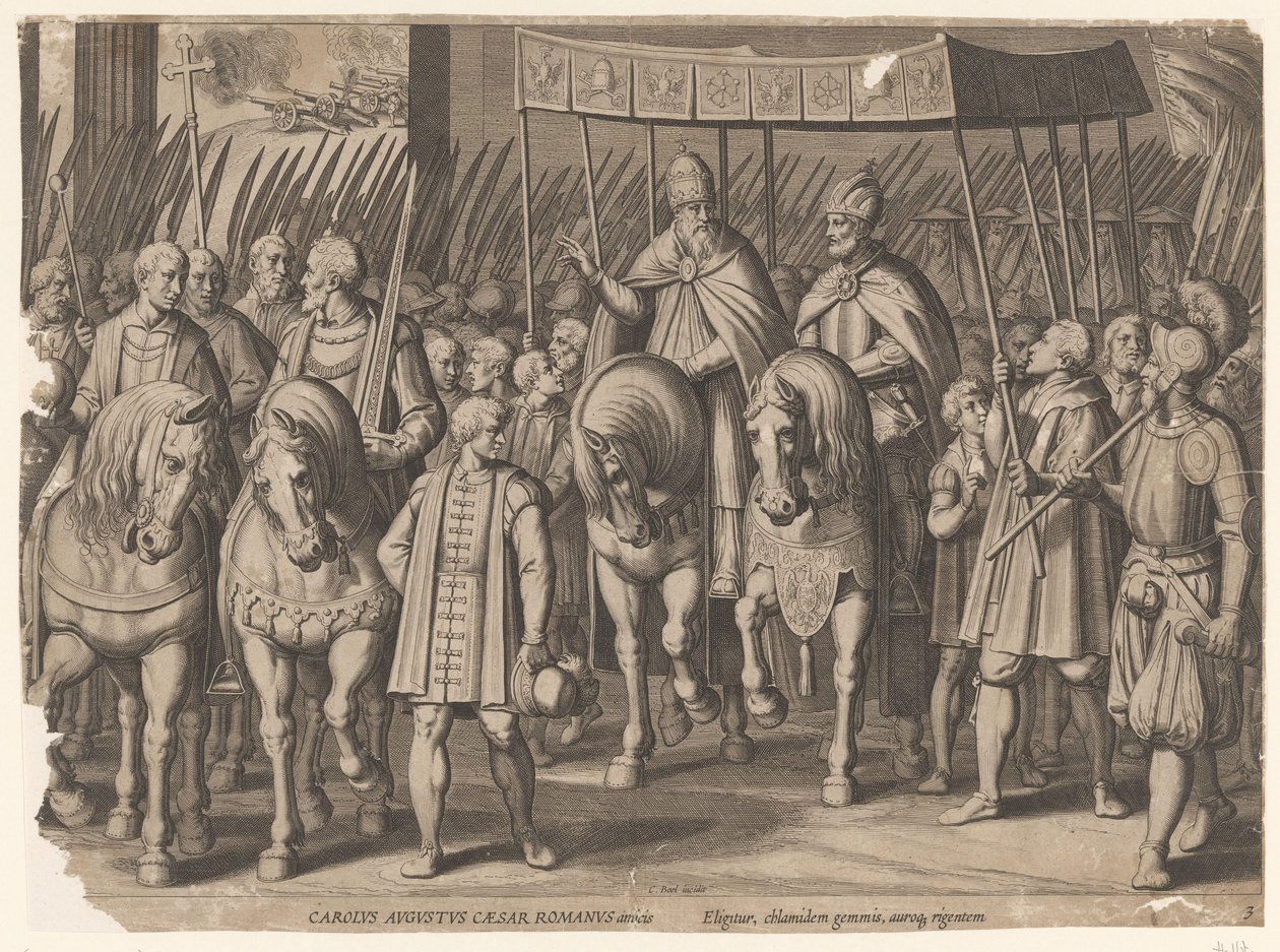 Coroação Imperial de Carlos V em Bolonha, 1530
Triunfos de Carlos V (título da série) de Cornelis Boel