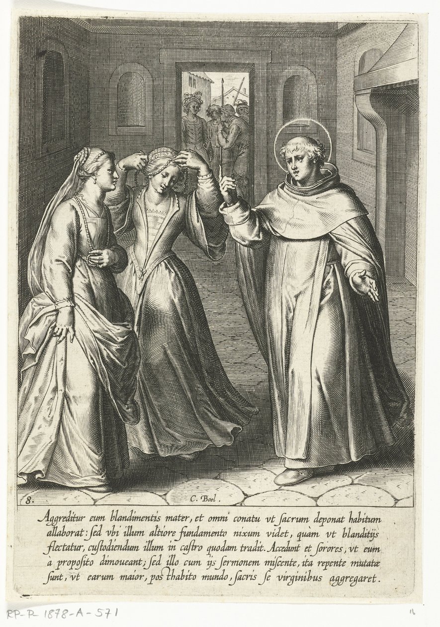 Thomas converte a sua irmã
A vida de São Tomás de Aquino (título da série) de Cornelis Boel