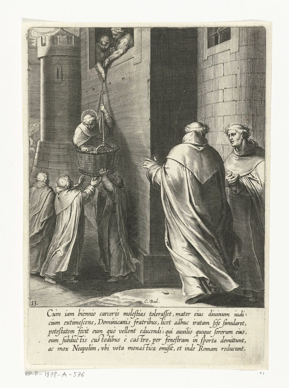 Thomas foge da prisão
A vida de São Tomás de Aquino (título da série) de Cornelis Boel