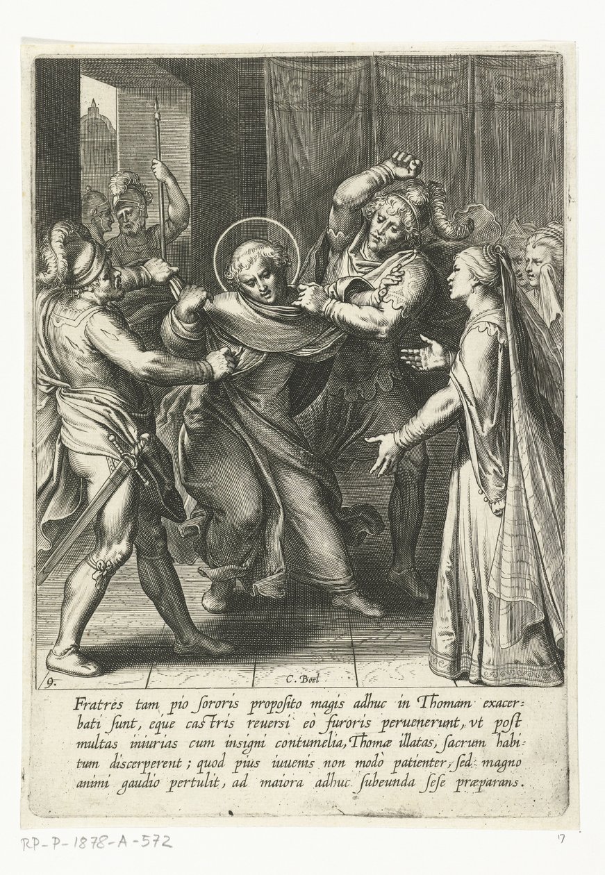 Thomas é capturado
A vida de São Tomás de Aquino (título da série) de Cornelis Boel