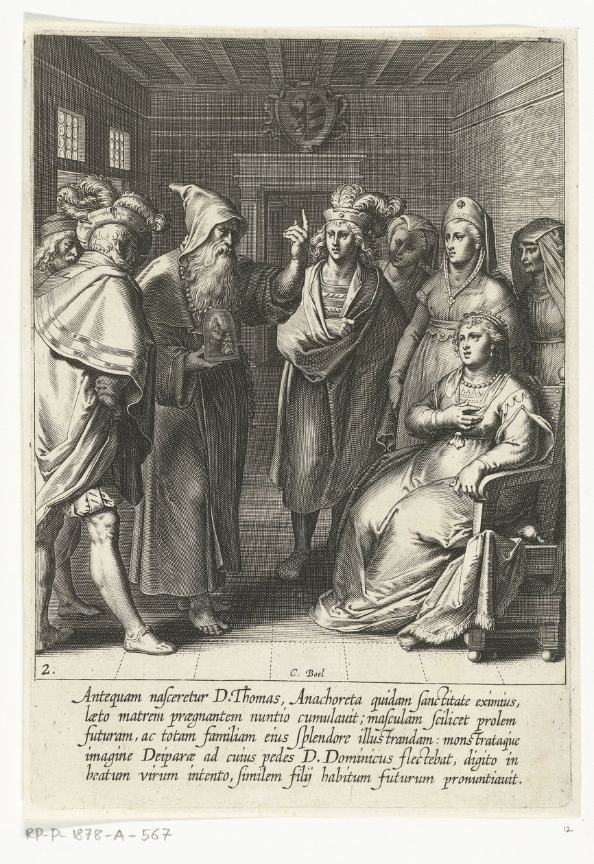 Profecia para a mãe de Tomás de Aquino
A vida de São Tomás de Aquino (título da série) de Cornelis Boel