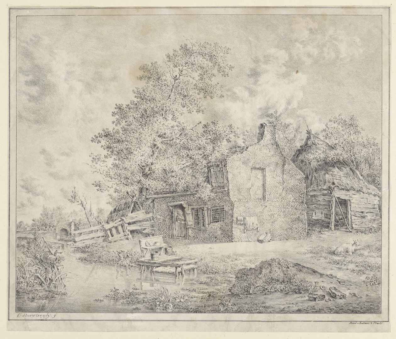 Casa de campo à beira-mar de Cornelis Borsteegh