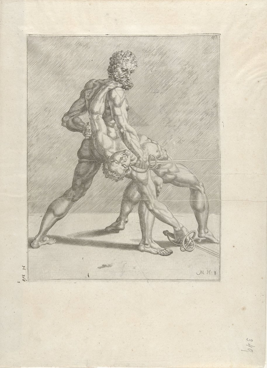 Dois espadachins Espadachins (título da série) de Cornelis Bos (possibly)